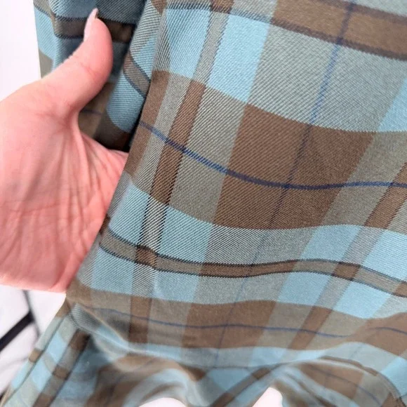 Tuckernuck Isle of Skye Callahan Shirt Dress Size S Plaid Brown Academia NWT - Picture 8 of 13